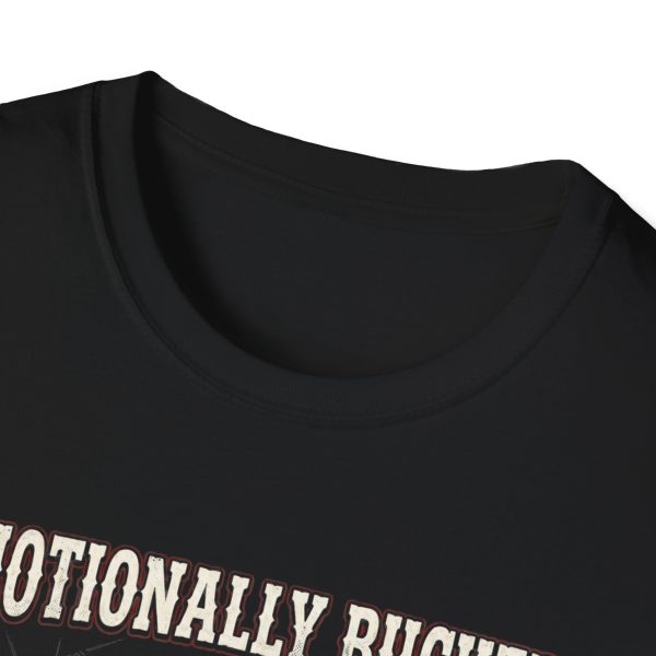 Emotionally Bucked T-Shirt — Gothic Skeleton Cowboy Western Tee