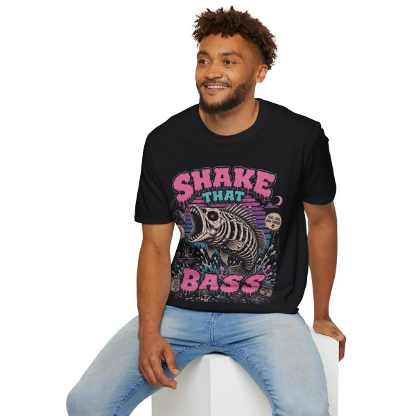 Shake That Bass T-Shirt — Retro Fish Skeleton Graphic Tee