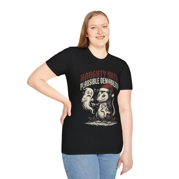 15277253773226276470_2048.jpeg Christmas Naughty Cat T-Shirt — "Naughty With Plausible Deniability"