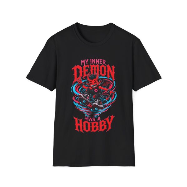 My Inner Demon Has a Hobby T-Shirt — Retro Red Demon