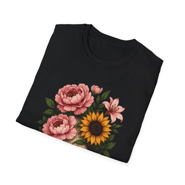 Skull Floral T-Shirt — Sunflower & Peony Garden Graphic