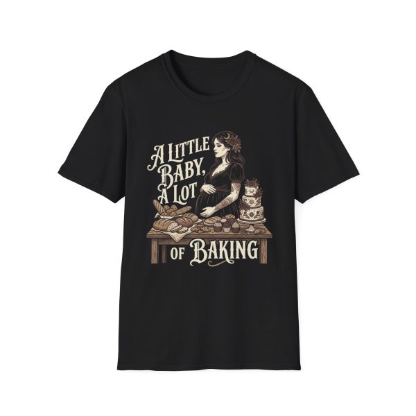A Little Baby, A Lot of Baking T-Shirt — Vintage Maternity Tee
