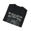 My Social Battery Has Trust Issues T-Shirt — Raccoon Funny Introvert Tee