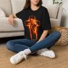 16576807011947875472_2048.jpeg Fiery Lion Cross T-Shirt — Christian Lion of Judah Tee