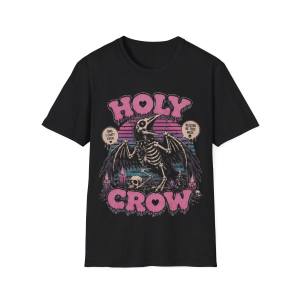 17816006898856214008_2048.jpeg Holy Crow Gothic Skeleton Tee — "Blessed Be This Mess"