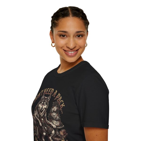 Wolf Graphic T-Shirt — "I Don't Need a Pack, I Need a Bakery"