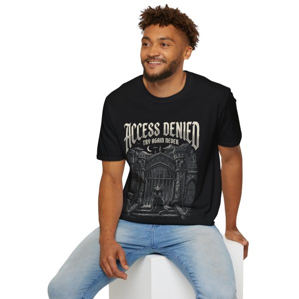 Access Denied Gothic T-Shirt — 'Try Again Never' Dark Castle Tee