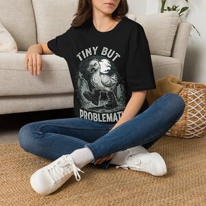 18367183096821722448_2048.jpeg Tiny But Problematic Duck T-Shirt — Funny Cute Gothic Duck Tee