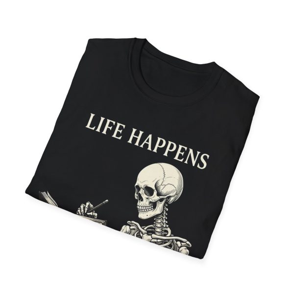 Skeleton "Life Happens, Sketching Helps" T‑Shirt