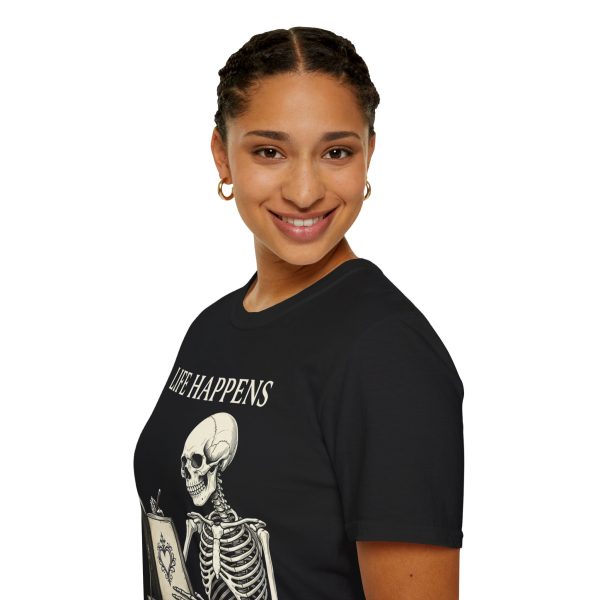 Skeleton "Life Happens, Sketching Helps" T‑Shirt