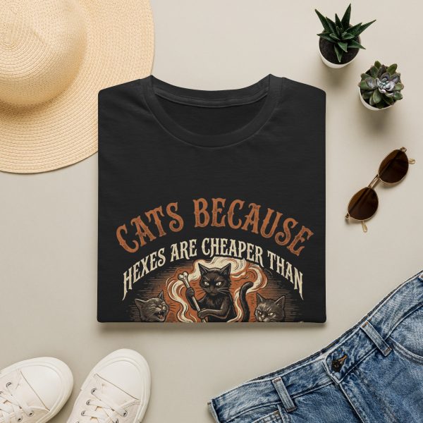 2496543112237704682_2048.jpeg Cats Because Hexes Are Cheaper Than Therapy T-Shirt