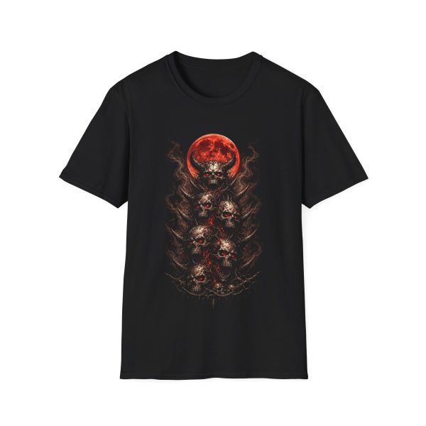 Red Moon Skull T‑Shirt — Gothic Horror Graphic Tee
