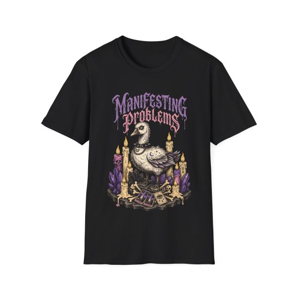 Manifesting Problems T-Shirt — Occult Bird & Candle Gothic Tee