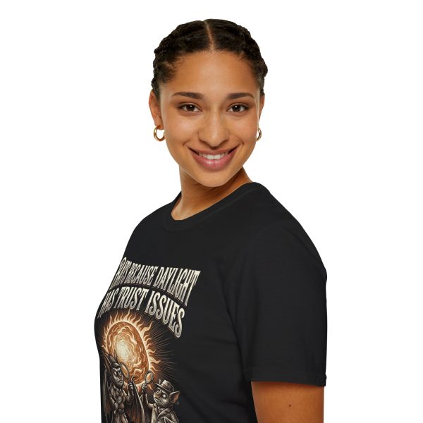 3028981034949332828_2048.jpeg Funny Bat T-Shirt — "Bats Because Daylight Has Trust Issues"