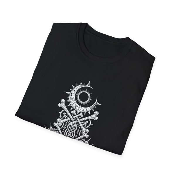 Eclipse Ritual T-Shirt — Gothic Moon & Skull Crossbones Tee