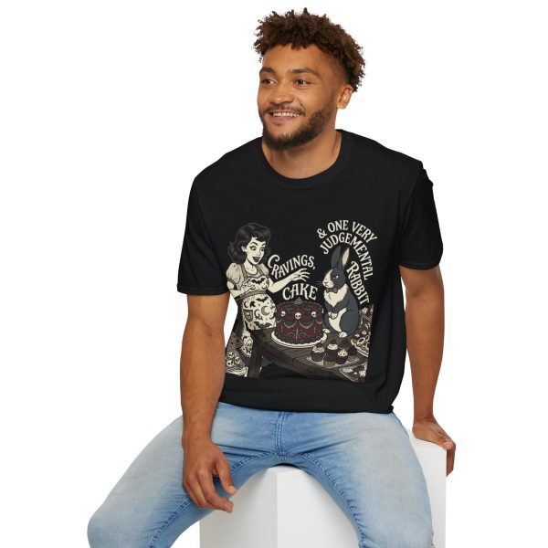 3781246595609272258_2048.jpeg Vintage Alice & Rabbit Cake T-Shirt — "Cravings, Cake & One Very Judgmental Rabbit"