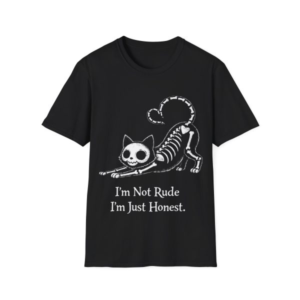 Skeleton Cat T‑Shirt — "I’m Not Rude, I’m Just Honest" Halloween Tee