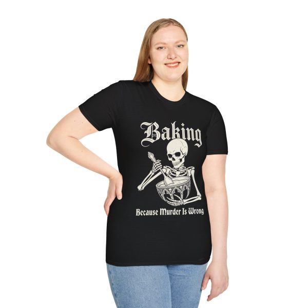 4121095569742723609_2048.jpeg Baking Because Murder Is Wrong Skull Graphic T‑Shirt