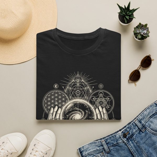 Mystic Geometry T-Shirt — Sacred Knowledge Cosmic Hands Tee