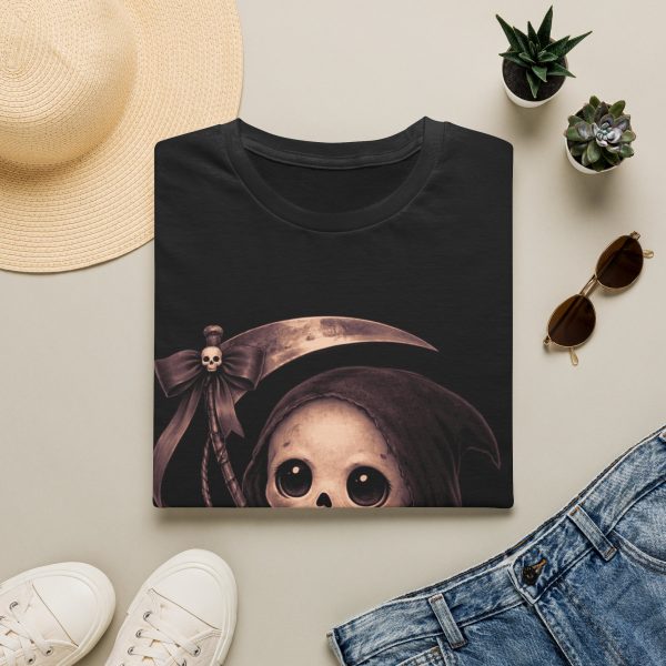 Cute Grim Reaper T-Shirt — Kawaii Skull Scythe Graphic Tee