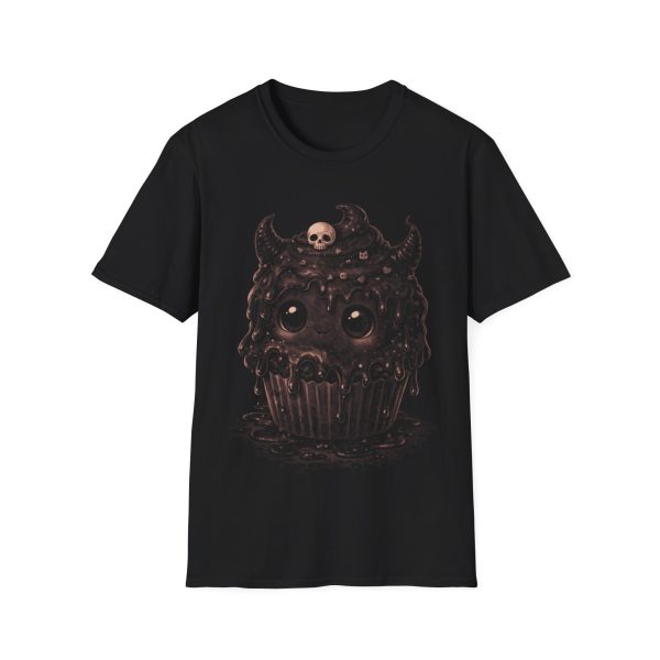 Gothic Demon Kitty T-Shirt — Skull Crown Dark Cute Horror Tee