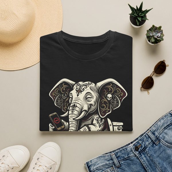 Elephant Graphic T-Shirt — "Do Not Disturb My Peace" Relaxed Tee