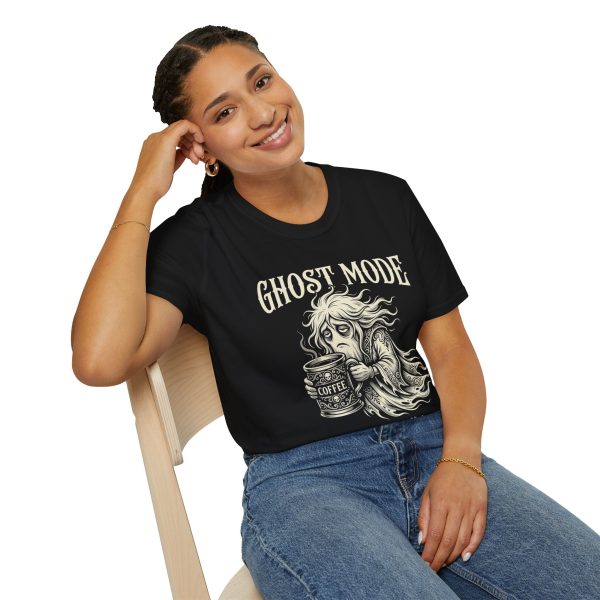 Ghost Mode T-Shirt — ("Running on caffeine and wishful thinking")