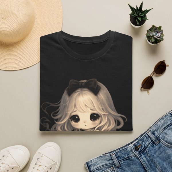 Cute Gothic Doll T-Shirt — Kawaii Vintage Lolita Illustration Tee
