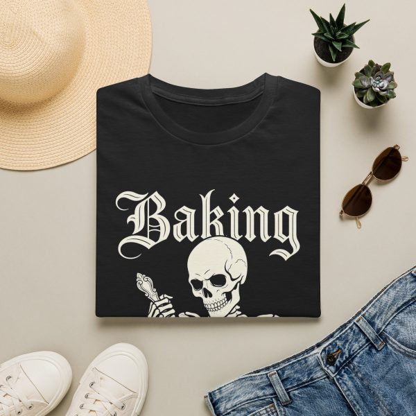 5664268161400325312_2048.jpeg Baking Because Murder Is Wrong Skull Graphic T‑Shirt