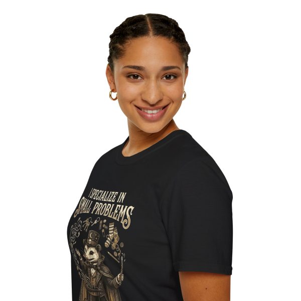 5737912698787214146_2048.jpeg I Specialize in Small Problems T‑Shirt — Steampunk Hedgehog Graphic Tee