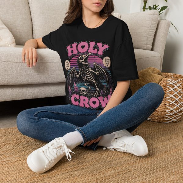 5916289289663671791_2048.jpeg Holy Crow Gothic Skeleton Tee — "Blessed Be This Mess"