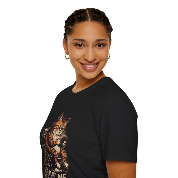 Cat T-Shirt — "Leave Me to My Scroll" Funny Retro Cat Graphic Tee