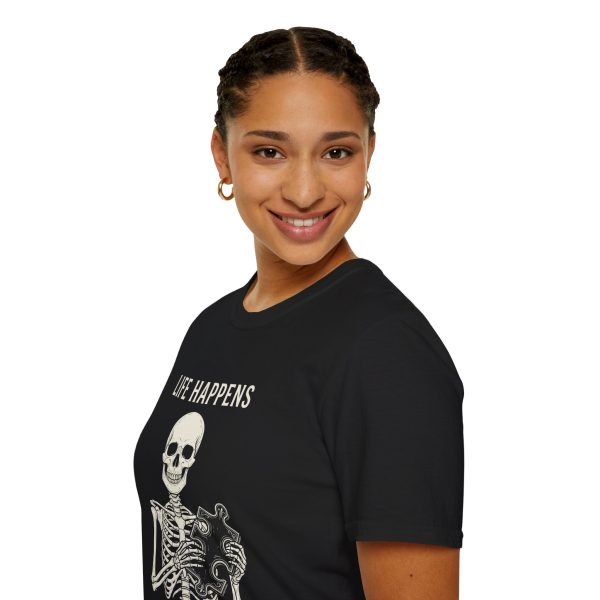 Life Happens T-Shirt — 'Life Happens, Problem Solving Help'