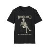 Movie Dad T-Shirt — Retro Skeleton Popcorn Tee for Film-Loving Fathers
