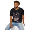Gothic Bat Reading T-Shirt — Lantern, Books & Moonlight Spellbook
