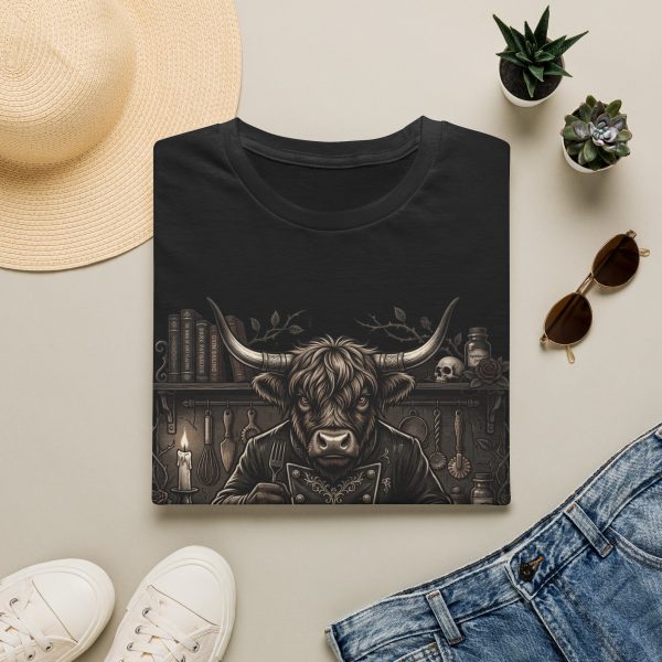 6789359352147611725_2048.jpeg Touch My Cake T‑Shirt — Gothic Highland Cow Graphic Tee