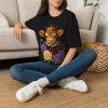 Royal Calf Tee — Cute Crowned Cow Graphic T-Shirt with Floral Accents