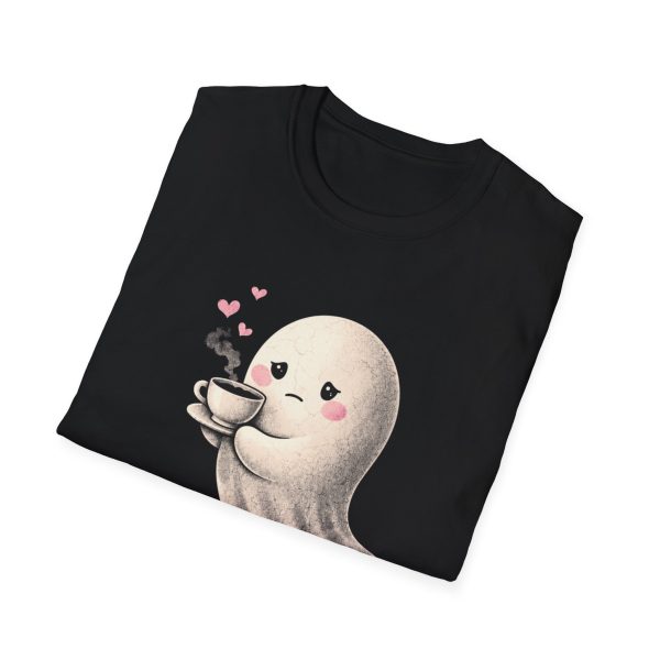 Coffee Ghost T-Shirt — "Running on Coffee and Hope" Cute Ghost Tee