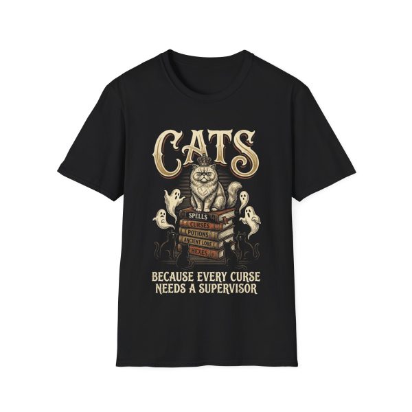 Cats Witch T-Shirt — “Because Every Curse Needs a Supervision”