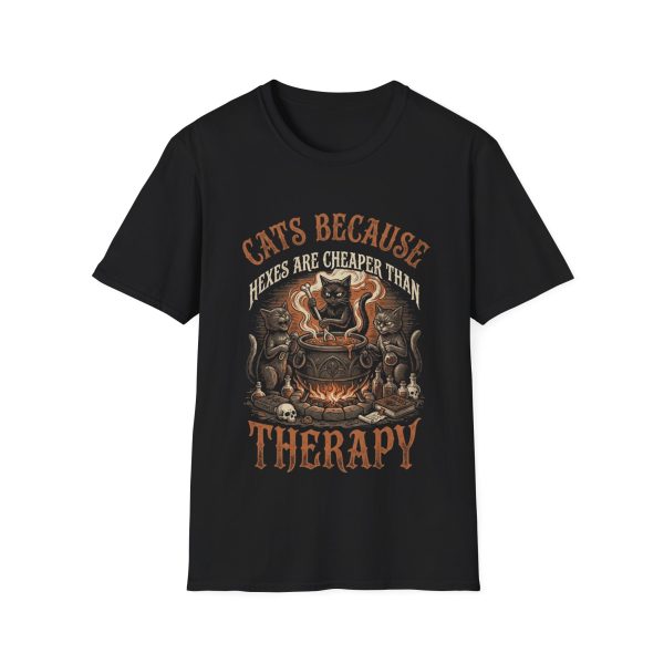 6937003680876326340_2048.jpeg Cats Because Hexes Are Cheaper Than Therapy T-Shirt