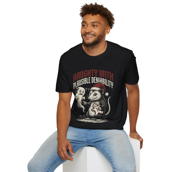 7144985202205934225_2048.jpeg Christmas Naughty Cat T-Shirt — "Naughty With Plausible Deniability"
