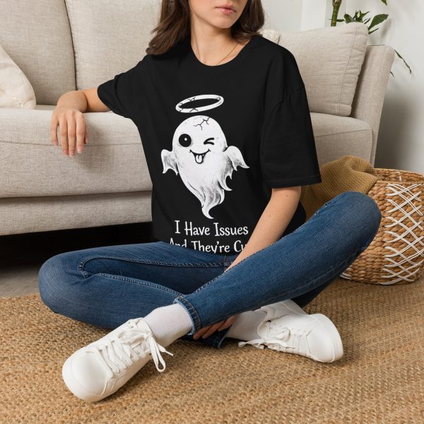 7450600427810334842_2048.jpeg Ghost Graphic T-Shirt — Winking Ghost (“I Have Issues and They’re Cute”)