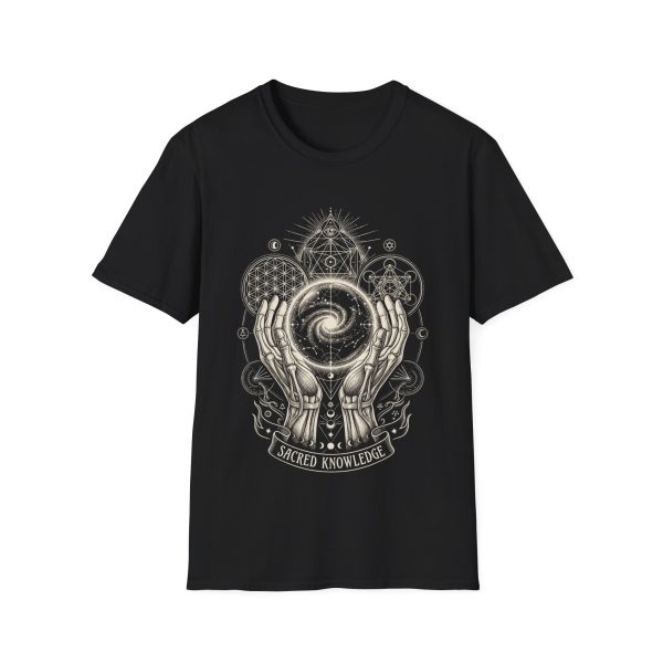 Mystic Geometry T-Shirt — Sacred Knowledge Cosmic Hands Tee