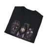 Gothic Bat Reading T-Shirt — Lantern, Books & Moonlight Spellbook