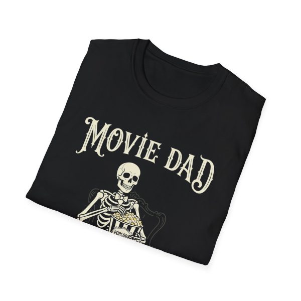 Movie Dad T-Shirt — Retro Skeleton Popcorn Tee for Film-Loving Fathers