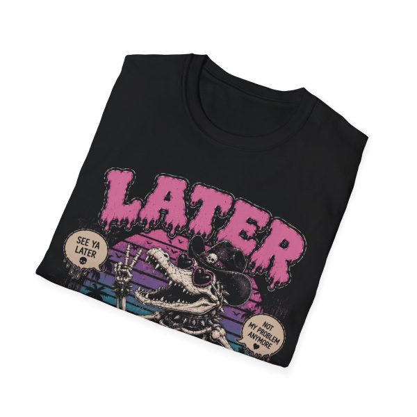 Later Gator Graphic T-Shirt — Retro Skeleton Alligator Beach Tee