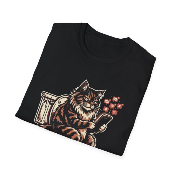 Cat T-Shirt — “Not Available for Human Interaction” Funny Toilet Tee