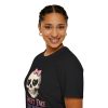Skull With Bow T-Shirt — "Sweet Face, Zero Patience" Graphic Tee