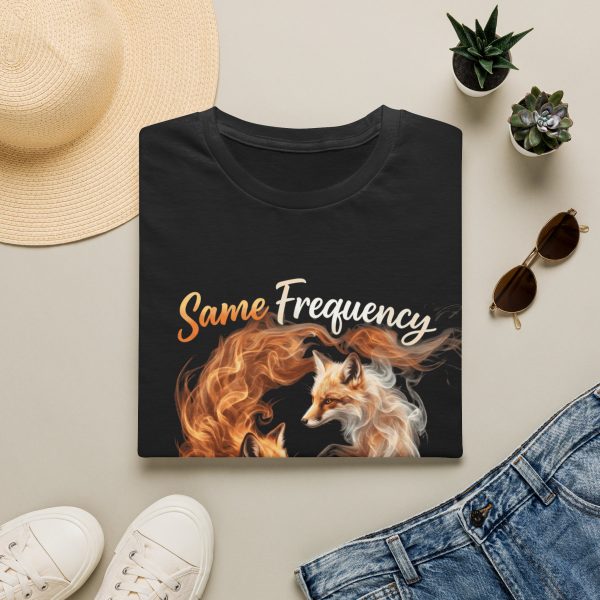 8774116956805838615_2048.jpeg Same Frequency Fox T-Shirt — Yin Yang Foxes Graphic Tee