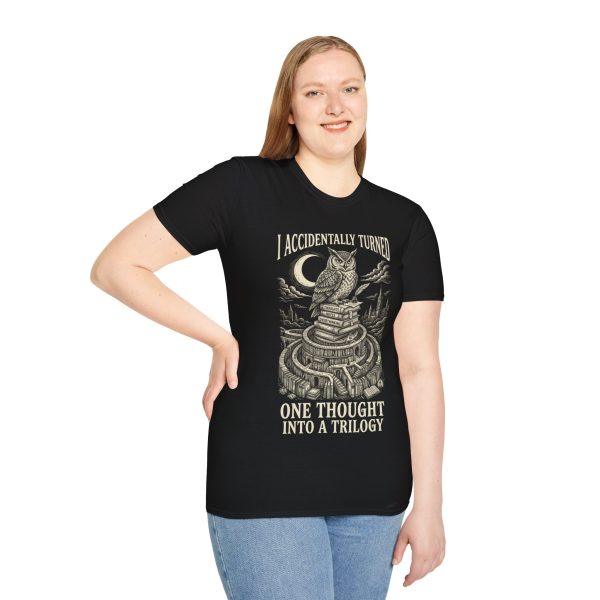 T-Shirt — "I Accidentally Turned One Thought Into a Trillion" Owl Tee